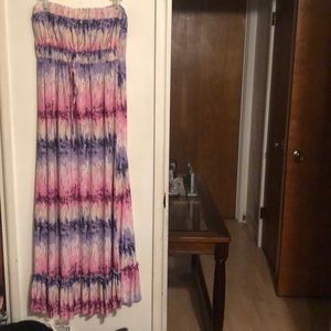 Women preowned Pink & Purple summer dress size L